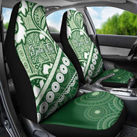 Green Bula Fiji Car Seat Cover Fijian Language Week Tapa Cloth - Pastel