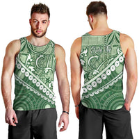 Green Bula Fiji Men Tank Top Fijian Language Week Tapa Cloth - Pastel