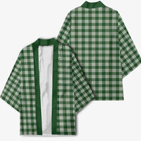 Hunter Green Japanese Palaka Pride Kimono LT14 - Polynesian Pride