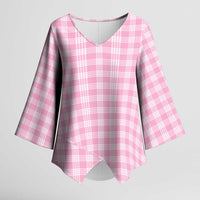 Light Pink Japanese Palaka Pride Kimono Sleeve Blouse - Polynesian Pride
