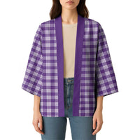 Purple Japanese Palaka Pride Kimono - Polynesian Pride