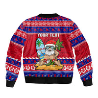 Custom Guam Christmas Bomber Jacket Guaman Santas Felis Pasgua LT14 - Polynesian Pride