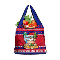 Custom Guam Christmas Grocery Bag Guaman Santas Felis Pasgua LT14 1-pack One Size Blue - Polynesian Pride