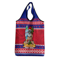 Custom Guam Christmas Grocery Bag Guaman Santas Felis Pasgua LT14 - Polynesian Pride