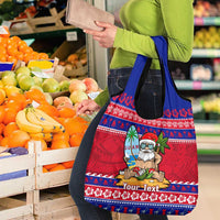 Custom Guam Christmas Grocery Bag Guaman Santas Felis Pasgua LT14 - Polynesian Pride