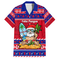 Custom Guam Christmas Hawaiian Shirt Guaman Santas Felis Pasgua LT14 Blue - Polynesian Pride