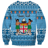 Custom Fiji Christmas Sweatshirt Fijian Tapa Marau na Kerisimasi LT14 - Polynesian Pride