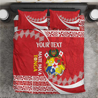 Custom Mate Maa Tonga Bedding Set 2024 Go Champions LT14 Red - Polynesian Pride
