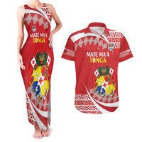 Custom Mate Maa Tonga Couples Matching Tank Maxi Dress and Hawaiian Shirt 2024 Go Champions