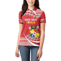 Custom Mate Maa Tonga Women Polo Shirt 2024 Go Champions LT14 - Polynesian Pride
