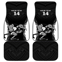 Aotearoa Rugby Custom Car Mats Maori Kiwi - Mascot Style