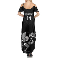 Aotearoa Rugby Custom Summer Maxi Dress Maori Kiwi - Mascot Style