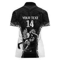 Aotearoa Rugby Custom Women Polo Shirt Maori Kiwi - Mascot Style LT14 - Polynesian Pride