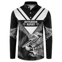 Aotearoa Silver Fern Rugby Custom Button Sweatshirt 2024 Go Kiwi