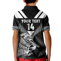 Aotearoa Silver Fern Rugby Custom Kid Polo Shirt 2024 Go Kiwi LT14 - Polynesian Pride