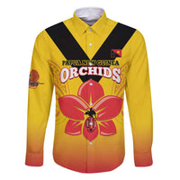 Orchids PNG Rugby Custom Family Matching Off Shoulder Short Dress and Hawaiian Shirt Go Champions Papua New Guinea
