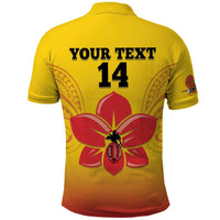 Orchids PNG Rugby Custom Polo Shirt Go Champions Papua New Guinea LT14 - Polynesian Pride