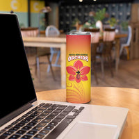 Custom Orchids PNG Rugby Skinny Tumbler Go Champions Papua New Guinea LT14 - Polynesian Pride