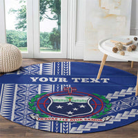 Fetu Samoa Rugby Custom Round Carpet Siapo Pattern - Sporty Style