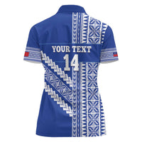 Fetu Samoa Rugby Custom Women Polo Shirt Siapo Pattern - Sporty Style LT14 - Polynesian Pride