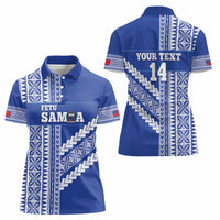 Fetu Samoa Rugby Custom Women Polo Shirt Siapo Pattern - Sporty Style LT14 - Polynesian Pride