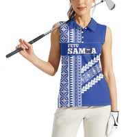 Fetu Samoa Rugby Custom Women Sleeveless Polo Shirt Siapo Pattern - Sporty Style LT14 - Polynesian Pride