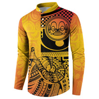 Marquesas Islands Button Sweatshirt Marquesan Matatiki Fish Hook Patutiki - Polynesian Pride