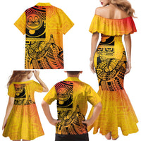Marquesas Islands Family Matching Mermaid Dress and Hawaiian Shirt Marquesan Matatiki Fish Hook Patutiki - Polynesian Pride
