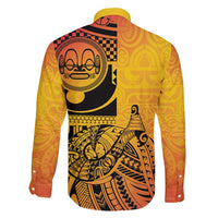 Marquesas Islands Family Matching Off Shoulder Maxi Dress and Hawaiian Shirt Marquesan Matatiki Fish Hook Patutiki - Polynesian Pride