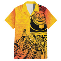 Marquesas Islands Family Matching Puletasi and Hawaiian Shirt Marquesan Matatiki Fish Hook Patutiki - Polynesian Pride