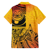 Marquesas Islands Family Matching Tank Maxi Dress and Hawaiian Shirt Marquesan Matatiki Fish Hook Patutiki LT14 - Polynesian Pride