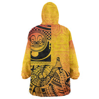 Marquesas Islands Wearable Blanket Hoodie Marquesan Matatiki Fish Hook Patutiki - Polynesian Pride