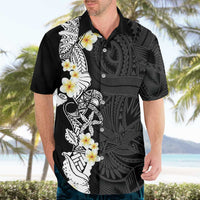 Black Samoa Tattoo Hawaiian Shirt Plumeria Samoan Ocean Tatau Pattern - Polynesian Pride