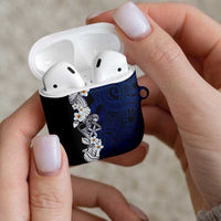 Blue Samoa Tattoo AirPods Case Plumeria Samoan Ocean Tatau Pattern LT14 - Polynesian Pride