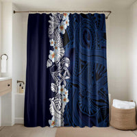 Blue Samoa Tattoo Bathroom Set Plumeria Samoan Ocean Tatau Pattern - Polynesian Pride