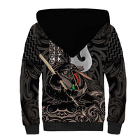 Aotearoa Hei Matau Sherpa Hoodie Haka Kiwi Mix Maori Mangopare