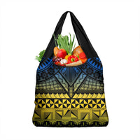 Halo Olaketa Solomon Islands Grocery Bag Melanesian Tribal Pattern Gradient Version LT14 1-pack One Size Black - Polynesian Pride