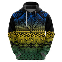 Halo Olaketa Solomon Islands Zip Hoodie Melanesian Tribal Pattern Gradient Version LT14 - Polynesian Pride