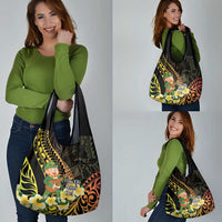 Hawaii Saint Patrick's Day Grocery Bag Ukulele Leprechaun Hau'Oli Maoli Oe!