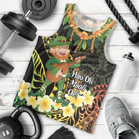 Hawaii Saint Patrick's Day Men Tank Top Ukulele Leprechaun Hau'Oli Maoli Oe!