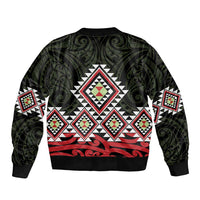 Kia Ora Aotearoa Bomber Jacket 2025 Pasifika Maori Taniko Motifs