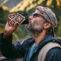 Kia Ora Aotearoa 4 in 1 Can Cooler Tumbler 2025 Pasifika Maori Taniko Motifs LT14 - Polynesian Pride