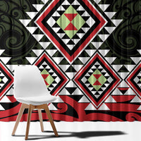 Kia Ora Aotearoa Window Curtain 2025 Pasifika Maori Taniko Motifs