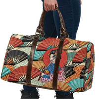 Japanese Geisha Katana Travel Bag Japan Sensu Seigaiha Pattern - Polynesian Pride