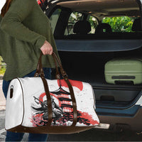 Japanese Samurai Warrior Enso Travel Bag Japan Pagoda Sakura Watercolor - Polynesian Pride