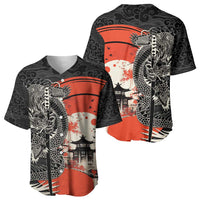 Japanese Dragon Katana Enso Baseball Jersey Japan Pagoda Seamless Cloud - Polynesian Pride