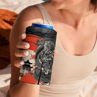 Japanese Dragon Katana Enso 4 in 1 Can Cooler Tumbler Japan Pagoda Seamless Cloud LT14 - Polynesian Pride