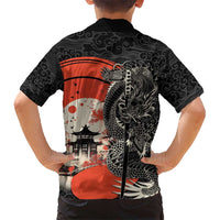 Japanese Dragon Katana Enso Family Matching Mermaid Dress and Hawaiian Shirt Japan Pagoda Seamless Cloud LT14 - Polynesian Pride