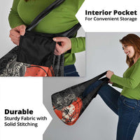 Japanese Dragon Katana Enso Grocery Bag Japan Pagoda Seamless Cloud - Polynesian Pride