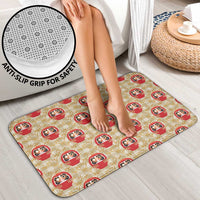 Japanese Daruma Doll Bathroom Set Palaka With Seamless Bamboo Pattern - Polynesian Pride